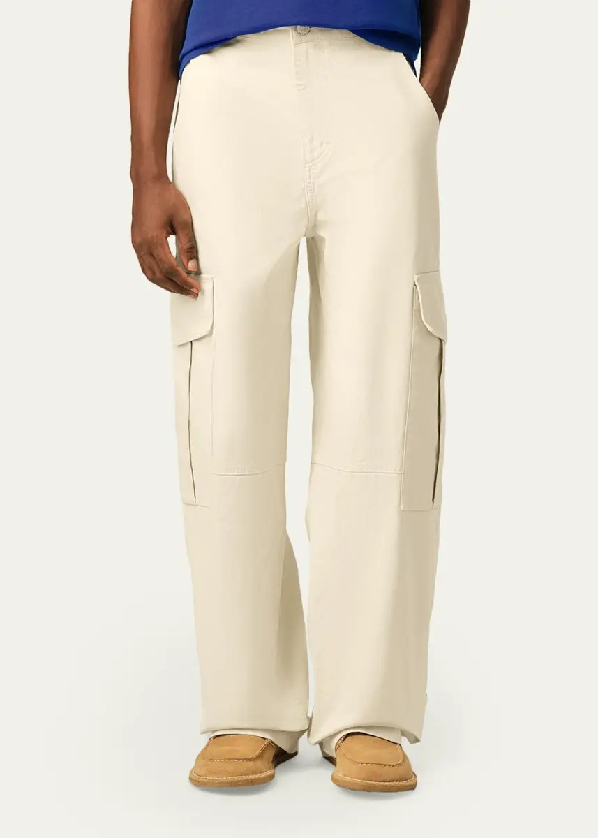 AMI PARIS Men's Cotton Canvas Straight-Leg Cargo Pants | Thumbnail 4 AMI PARIS Men's Cotton Canvas Straight-Leg Cargo Pants | Thumbnail 4