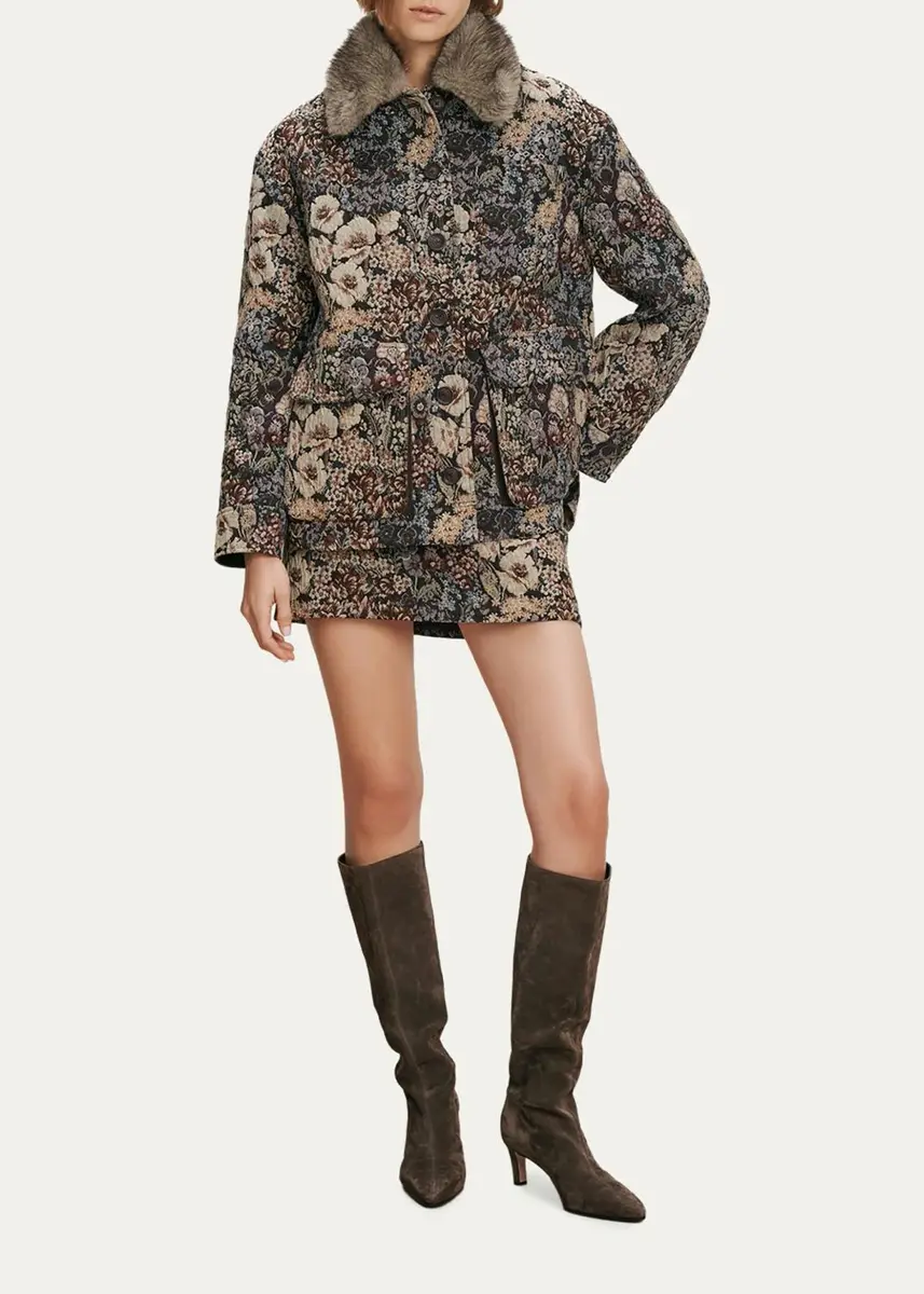 Veronica Beard Ohemia Floral Jacquard Mini Skirt | Thumbnail 2 Veronica Beard Ohemia Floral Jacquard Mini Skirt | Thumbnail 2