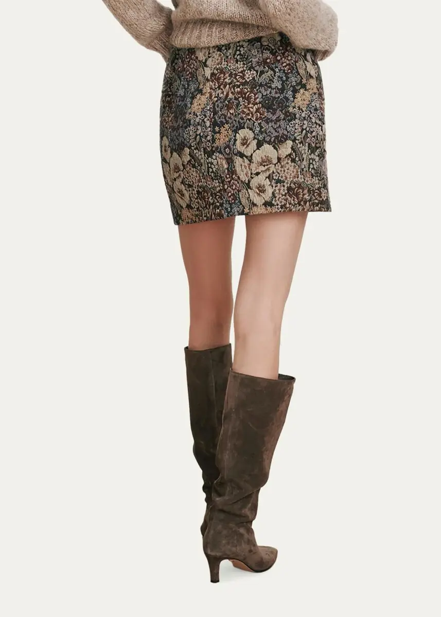 Veronica Beard Ohemia Floral Jacquard Mini Skirt | Thumbnail 3 Veronica Beard Ohemia Floral Jacquard Mini Skirt | Thumbnail 3