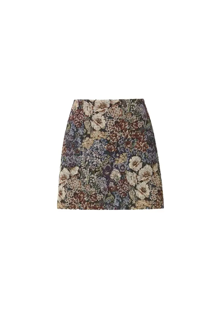Ohemia Floral Jacquard Mini Skirt