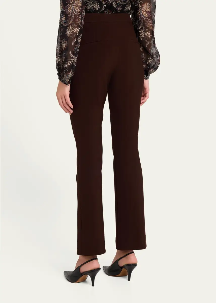 Veronica Beard Arte Virgin Wool-Blend High-Rise Slim-Leg Pants | Thumbnail 3