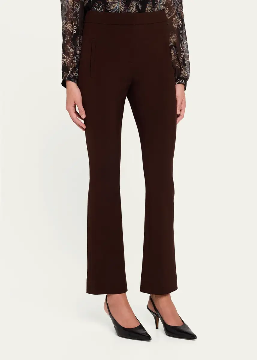 Veronica Beard Arte Virgin Wool-Blend High-Rise Slim-Leg Pants | Thumbnail 4