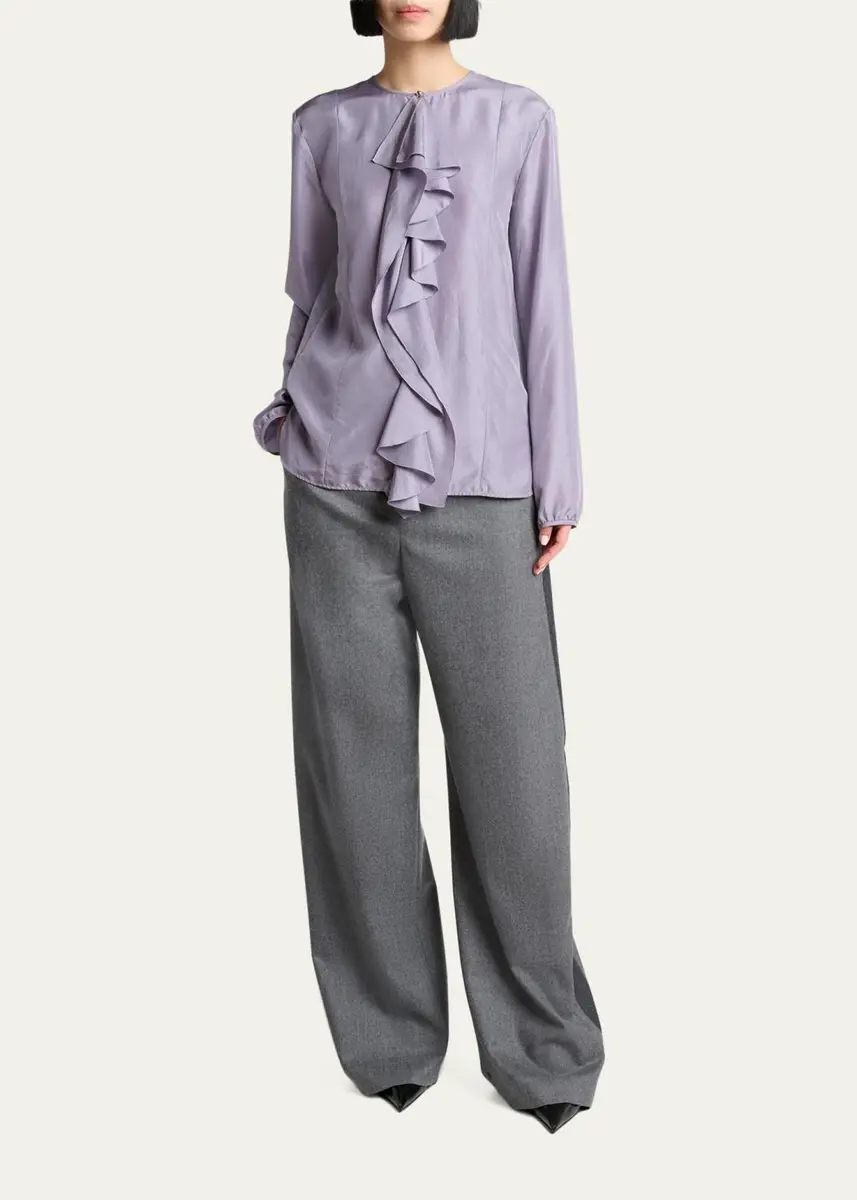 Lanvin Pussy-Bow Silk Blouse | Thumbnail 2
