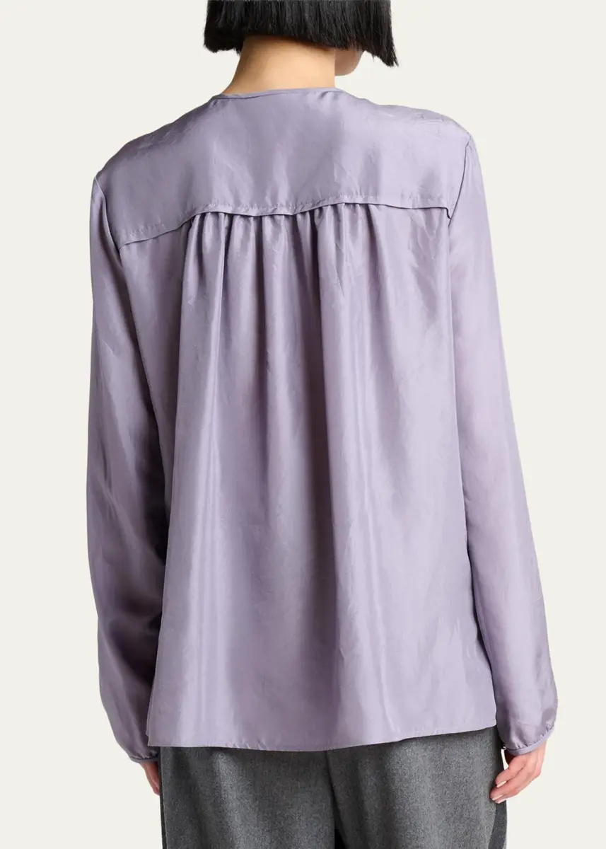 Lanvin Pussy-Bow Silk Blouse | Thumbnail 3