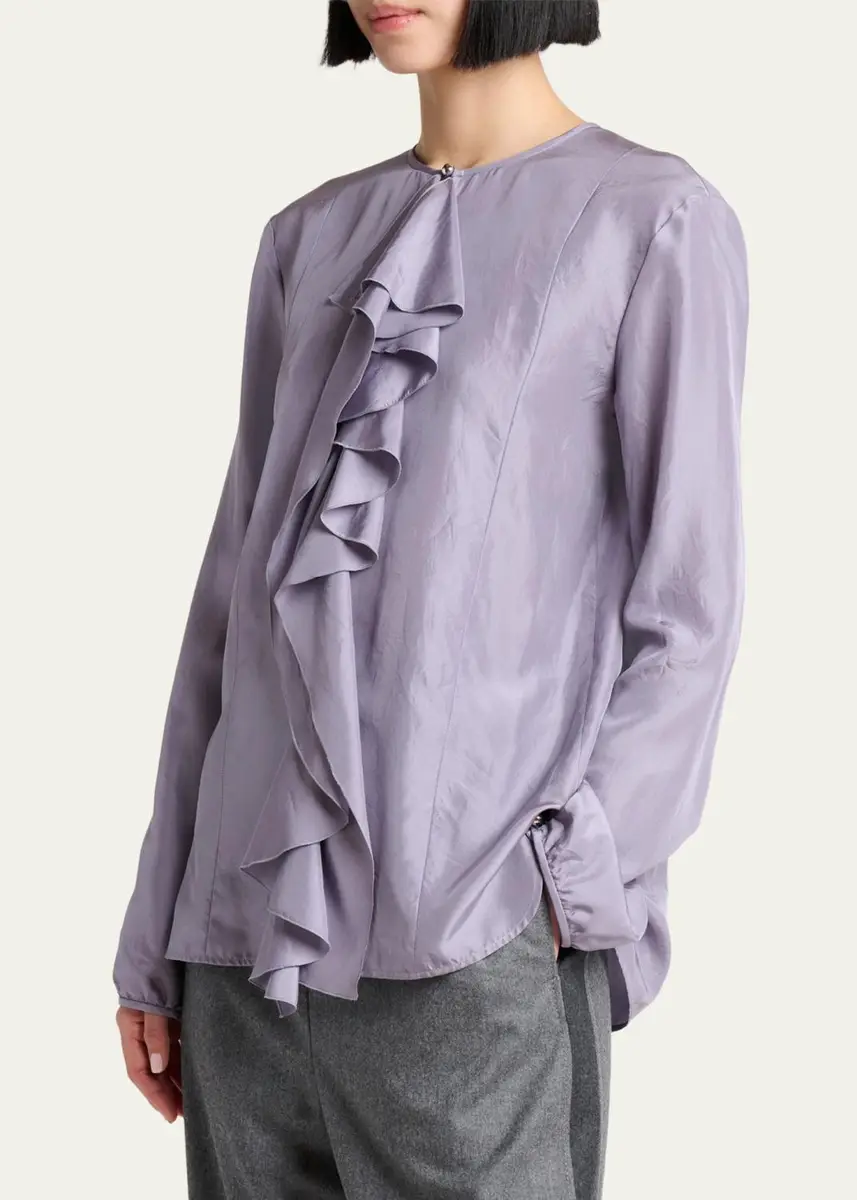 Lanvin Pussy-Bow Silk Blouse | Thumbnail 4