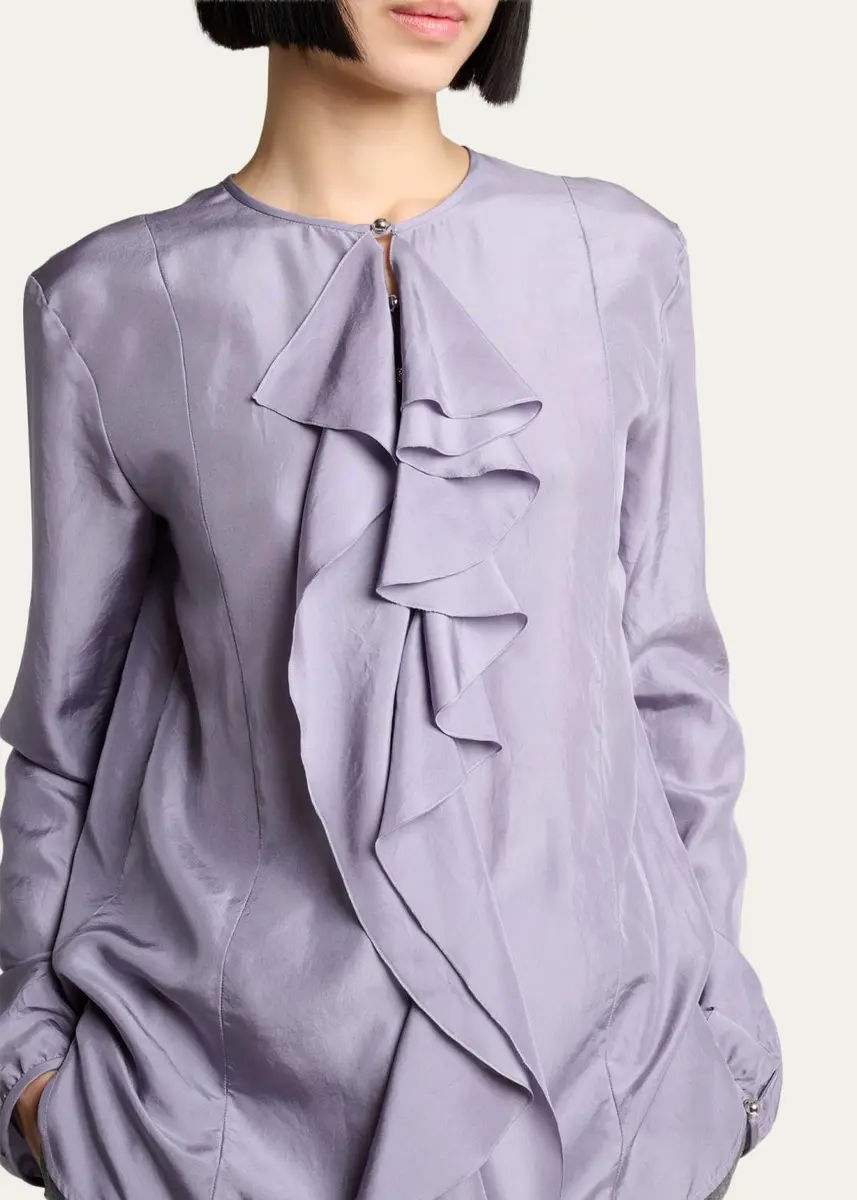 Lanvin Pussy-Bow Silk Blouse | Thumbnail 5