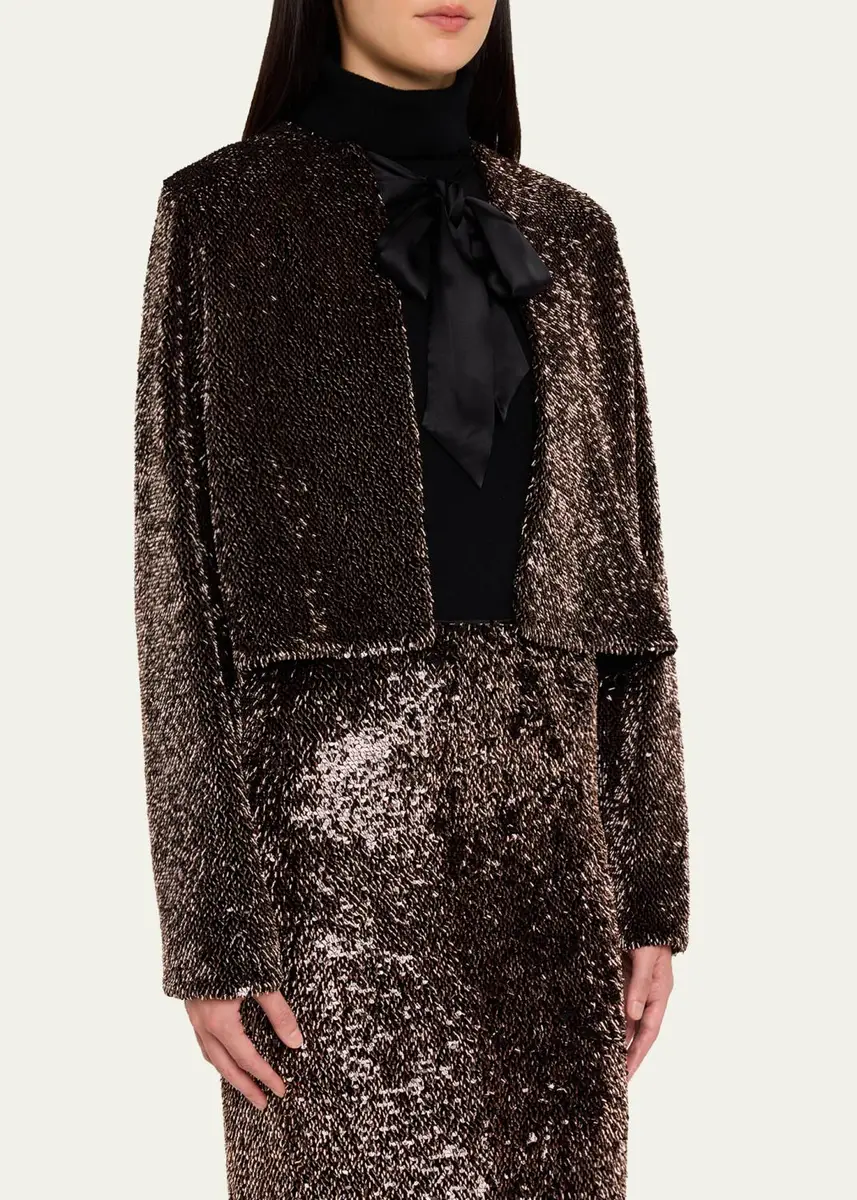Veronica Beard Bancroff Embellished Tie-Neck Jacket | Thumbnail 4 Veronica Beard Bancroff Embellished Tie-Neck Jacket | Thumbnail 4