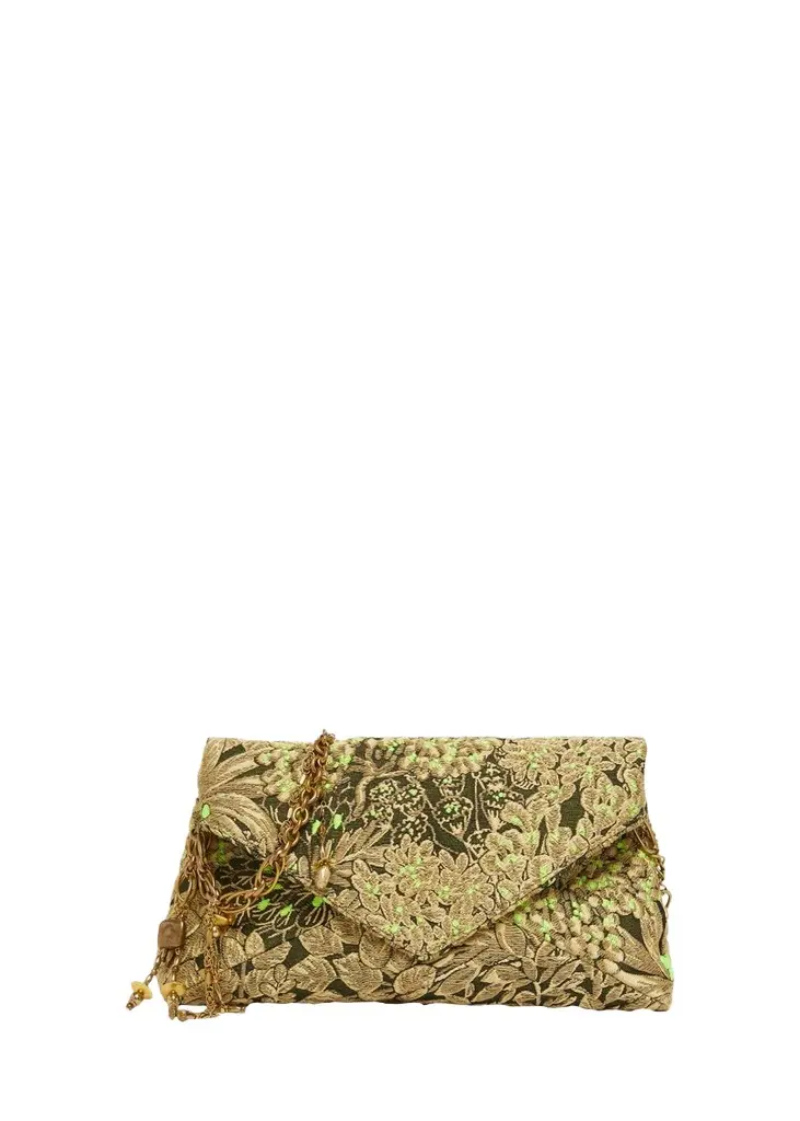 Dries Van Noten Floral Tapestry Envelope Crossbody Bag