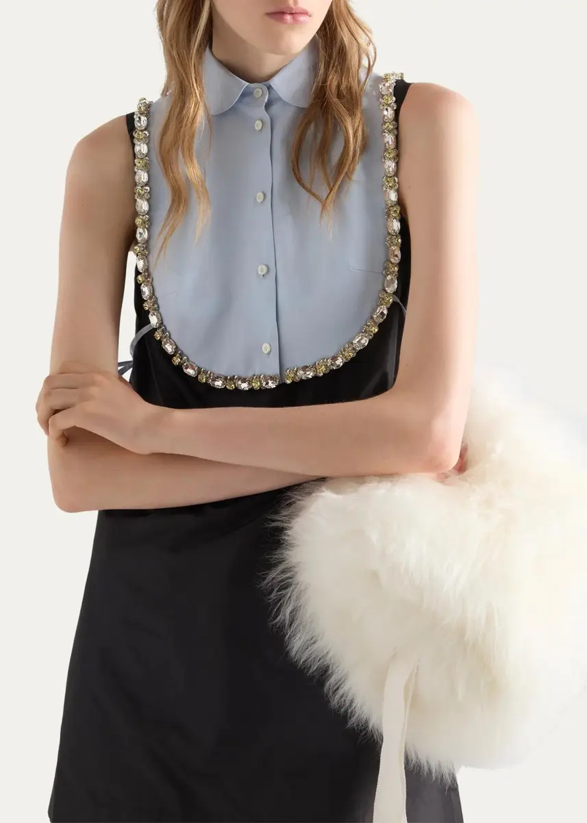 Prada Embellished Taffeta Collared Mini Dress | Thumbnail 5 Prada Embellished Taffeta Collared Mini Dress | Thumbnail 5