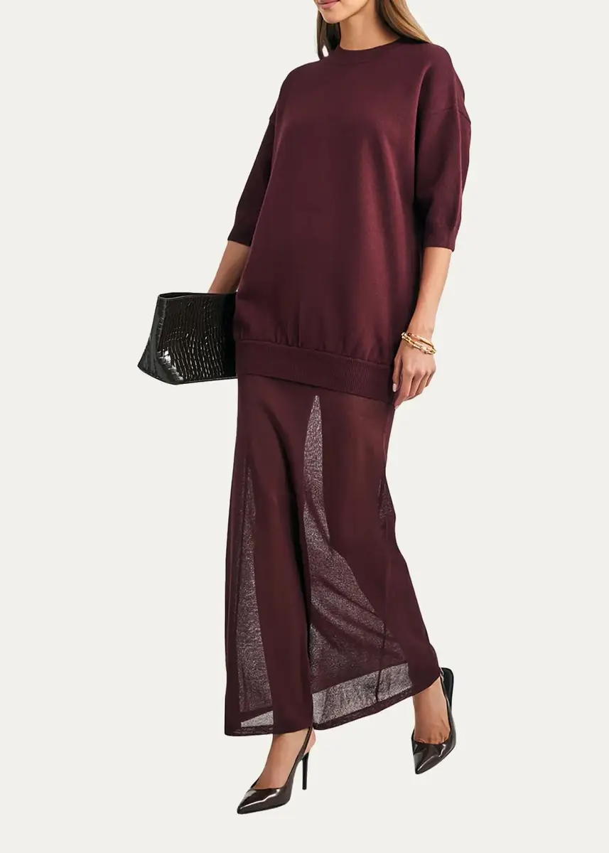 SEROYA Arwen Knit Maxi Dress | Thumbnail 2