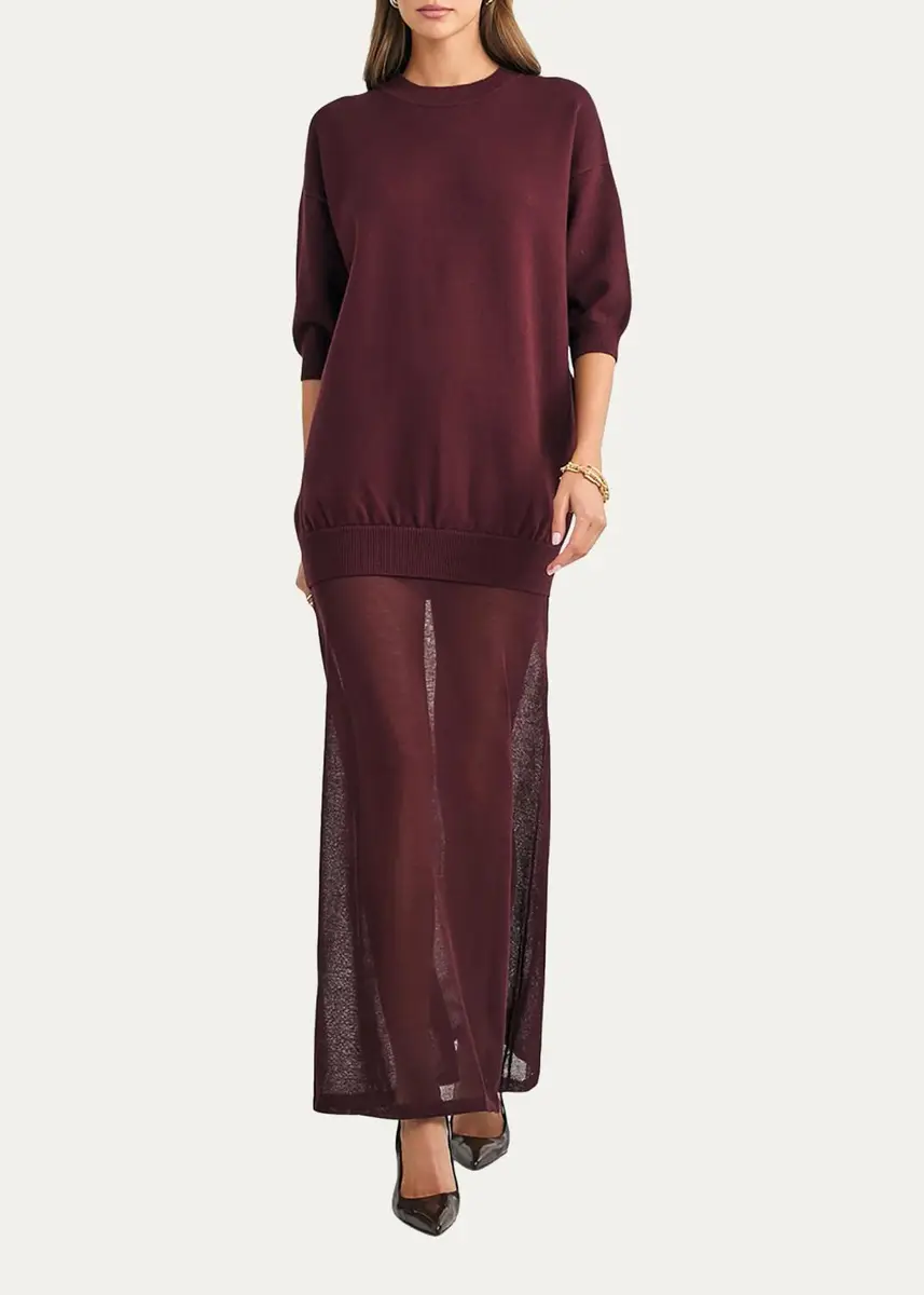 SEROYA Arwen Knit Maxi Dress | Thumbnail 4