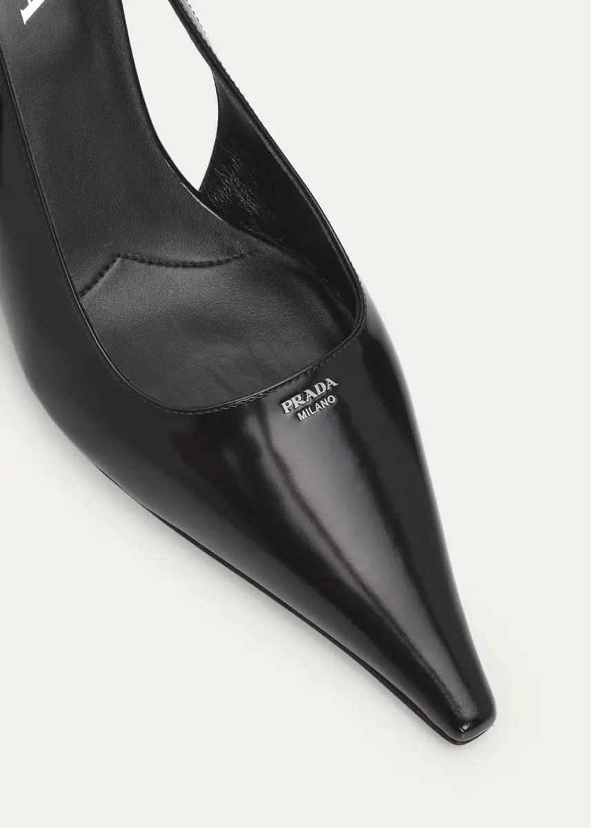Prada 75mm Patent Leather Slingback Pumps | Thumbnail 5 Prada 75mm Patent Leather Slingback Pumps | Thumbnail 5