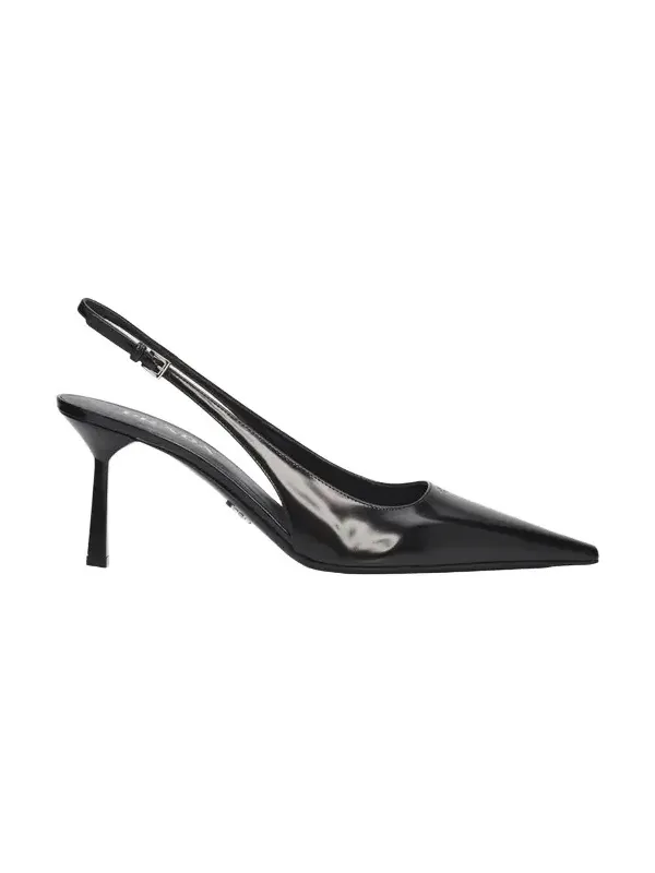 75mm Patent Leather Slingback Pumps