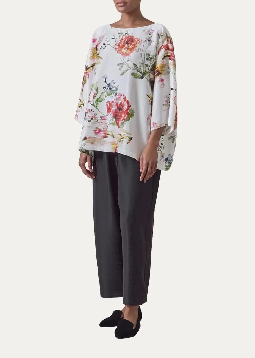 Eskandar A-Line Scoop Neck Top - Mid Plus Length | Thumbnail 2