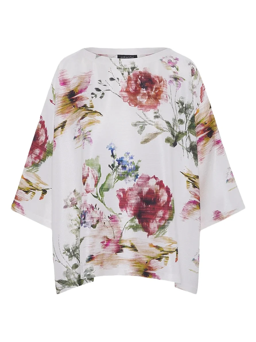 Eskandar A-Line Scoop Neck Top - Mid Plus Length