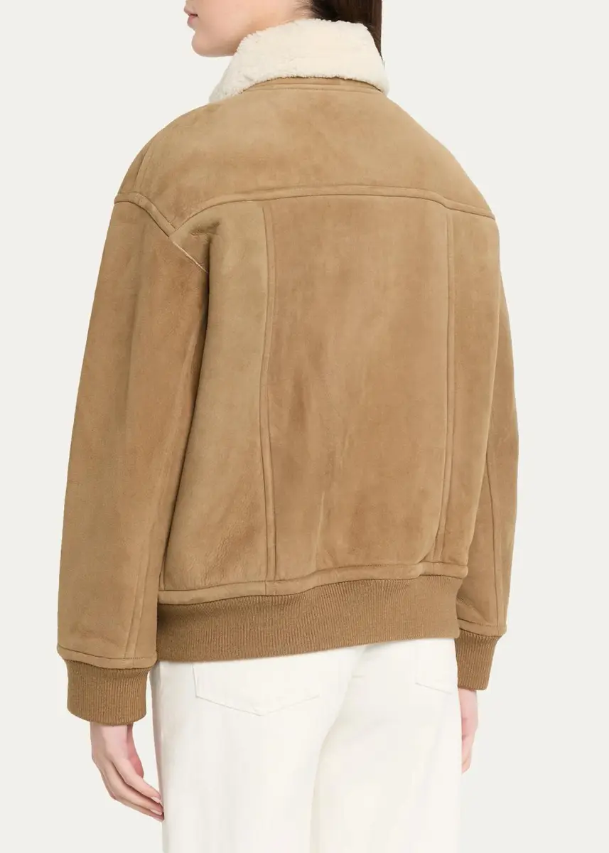 Yves Salomon Lamb Shearling Aviator Jacket | Thumbnail 3 Yves Salomon Lamb Shearling Aviator Jacket | Thumbnail 3