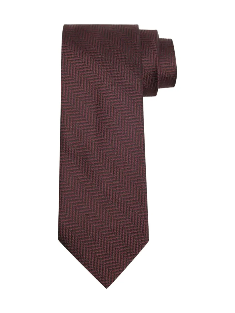 Zegna Men's Maxi-Herringbone Silk Tie