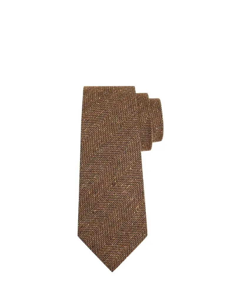Zegna Men's Maxi-Herringbone Silk Tie
