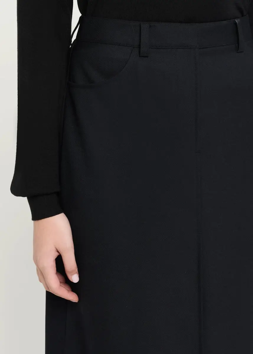 Theory Tailored Front-Vent Maxi Skirt | Thumbnail 5 Theory Tailored Front-Vent Maxi Skirt | Thumbnail 5