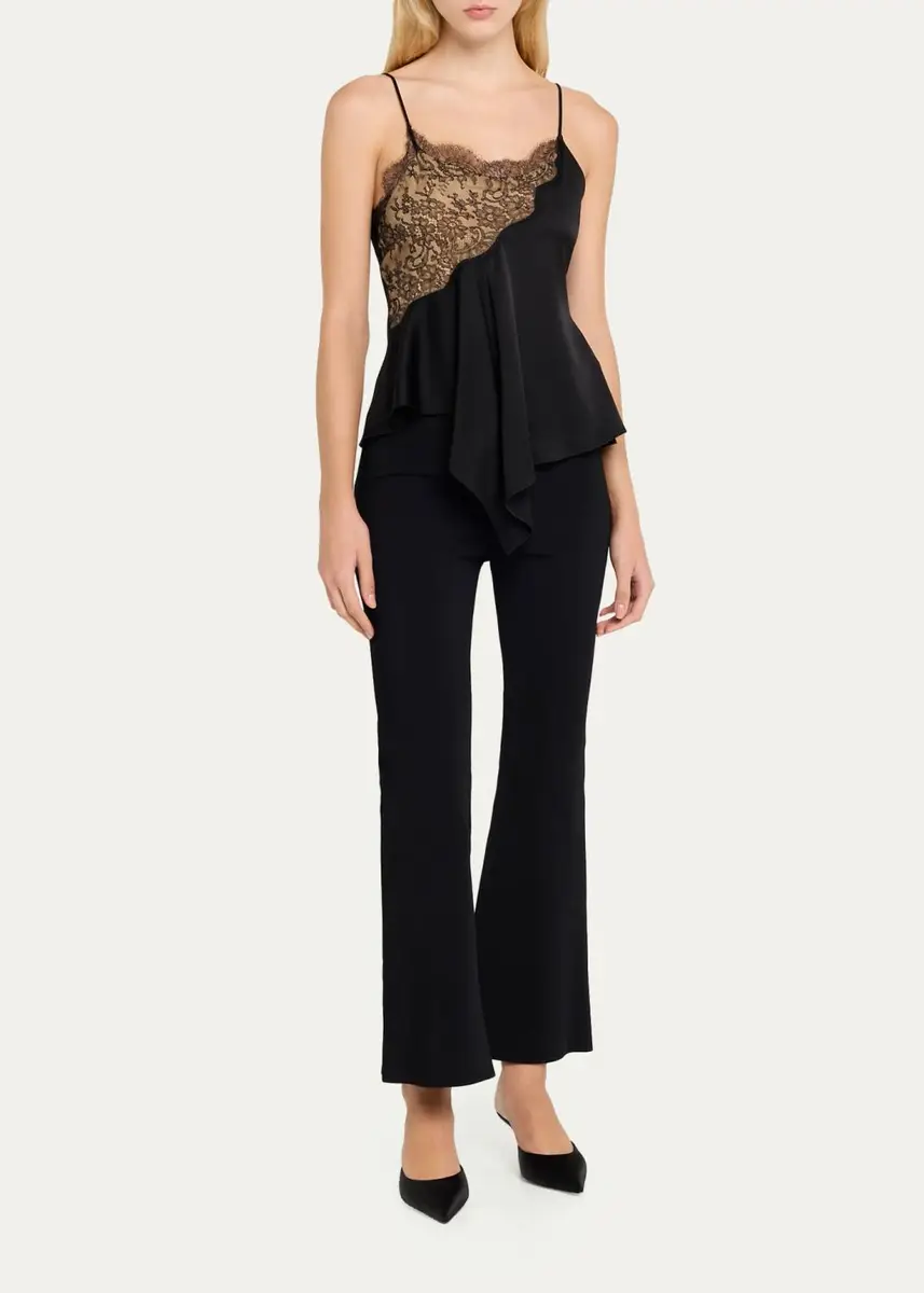 Stella McCartney Lace-Trim Satin Peplum Cami Top | Thumbnail 2 Stella McCartney Lace-Trim Satin Peplum Cami Top | Thumbnail 2