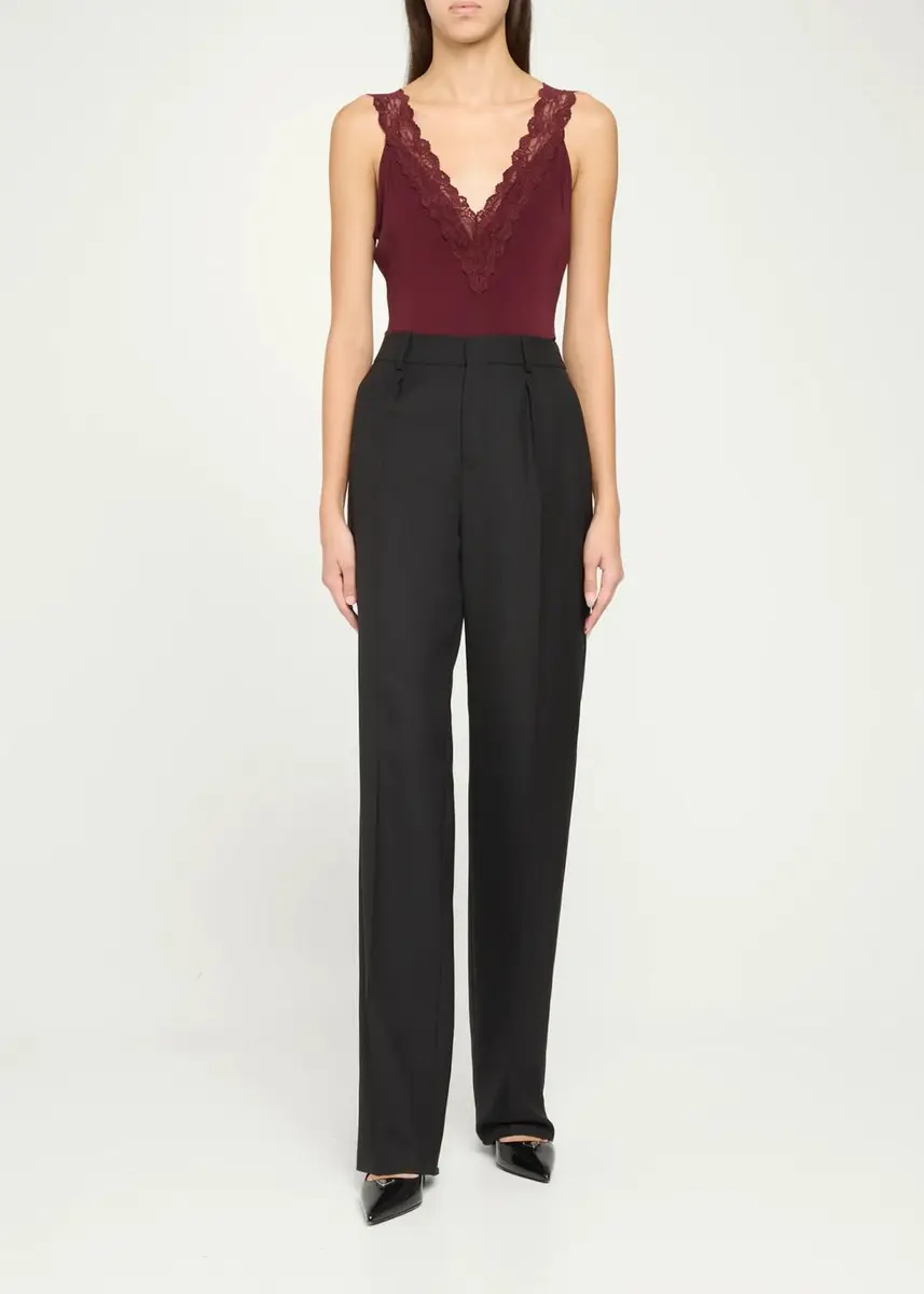 Ronny Kobo Danna Lace-Trim Jersey Bodysuit | Thumbnail 2 Ronny Kobo Danna Lace-Trim Jersey Bodysuit | Thumbnail 2