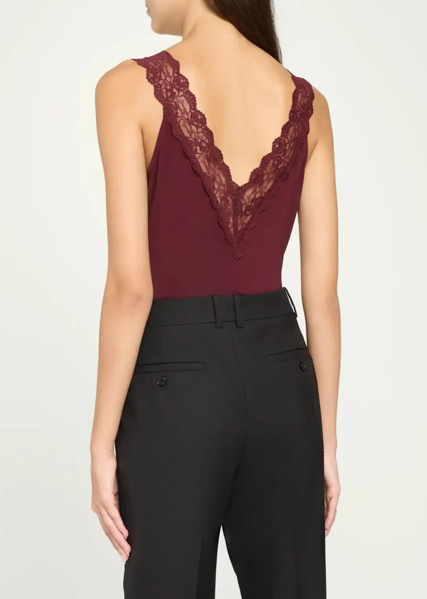 Ronny Kobo Danna Lace-Trim Jersey Bodysuit | Thumbnail 3 Ronny Kobo Danna Lace-Trim Jersey Bodysuit | Thumbnail 3