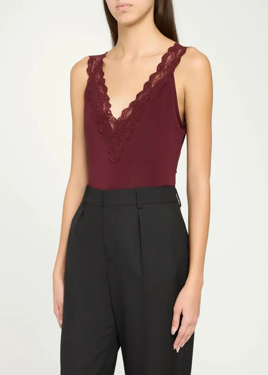 Ronny Kobo Danna Lace-Trim Jersey Bodysuit | Thumbnail 4 Ronny Kobo Danna Lace-Trim Jersey Bodysuit | Thumbnail 4