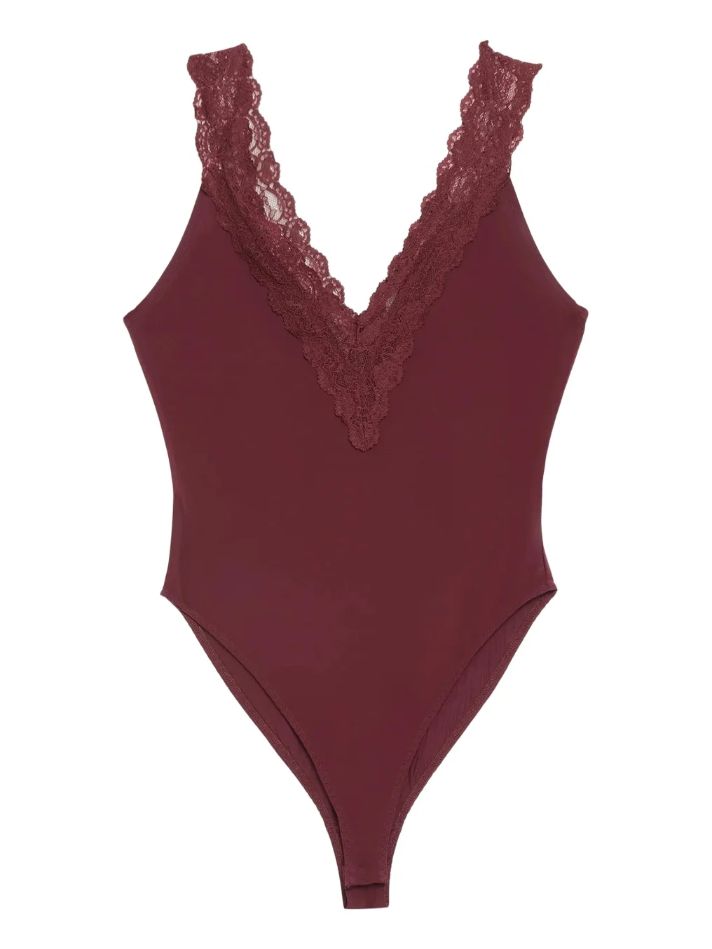Danna Lace-Trim Jersey Bodysuit Danna Lace-Trim Jersey Bodysuit