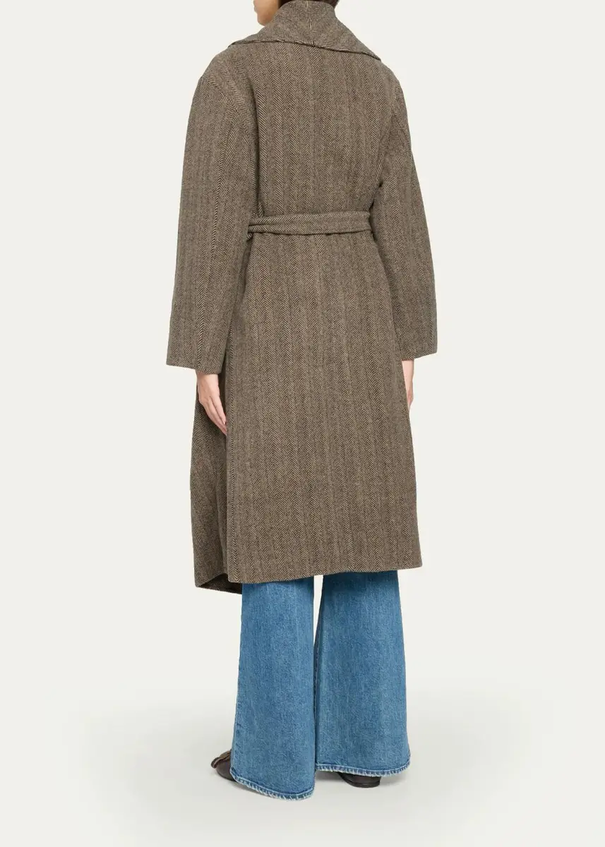 Theory Lux Herringbone Shawl Wrap Coat | Thumbnail 3 Theory Lux Herringbone Shawl Wrap Coat | Thumbnail 3