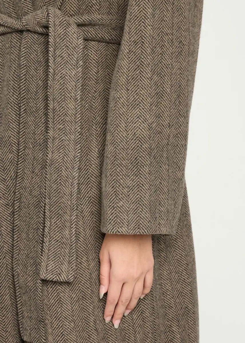 Theory Lux Herringbone Shawl Wrap Coat | Thumbnail 5 Theory Lux Herringbone Shawl Wrap Coat | Thumbnail 5