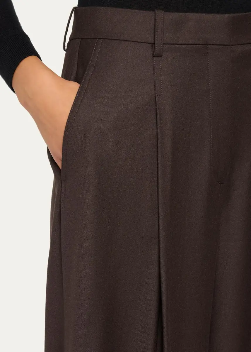Theory Pleated Wide-Leg Trousers | Thumbnail 5 Theory Pleated Wide-Leg Trousers | Thumbnail 5