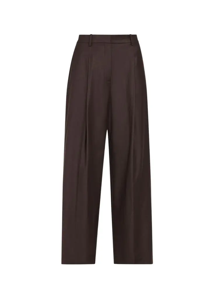Pleated Wide-Leg Trousers
