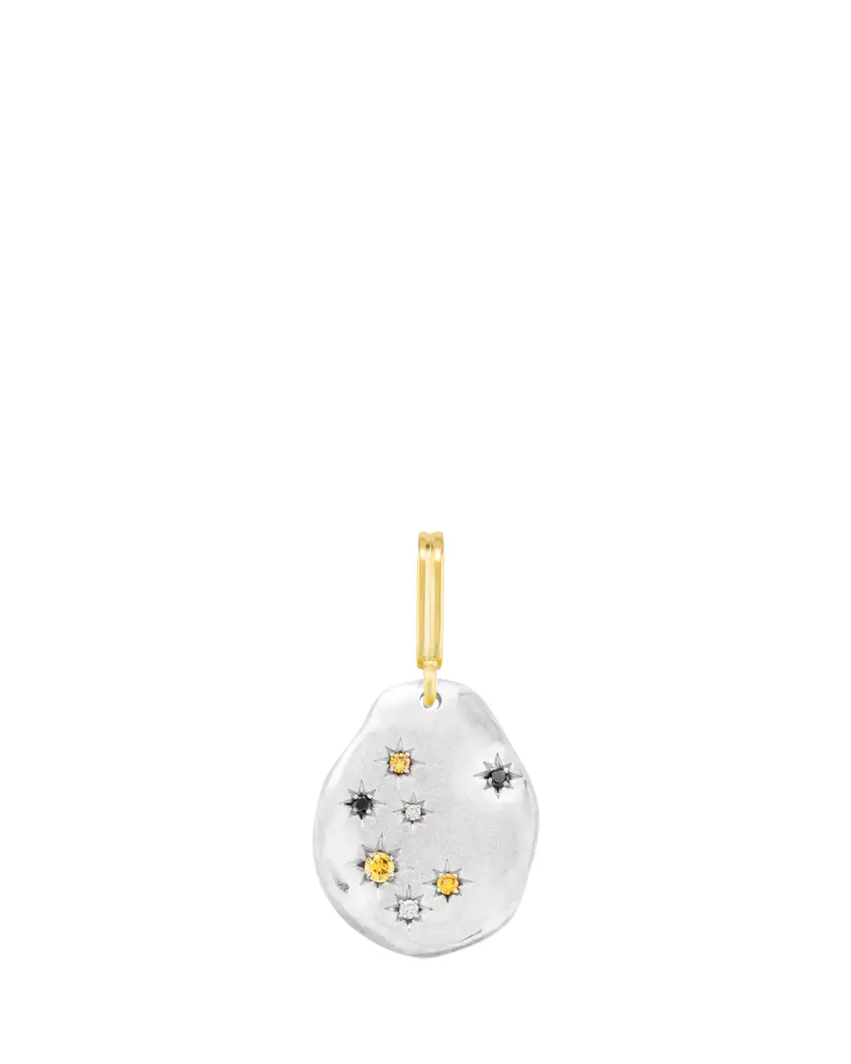 Mellerio 18K Yellow Gold Black Starry Night Pendant with Diamonds and Sapphires | Thumbnail 2 Mellerio 18K Yellow Gold Black Starry Night Pendant with Diamonds and Sapphires | Thumbnail 2