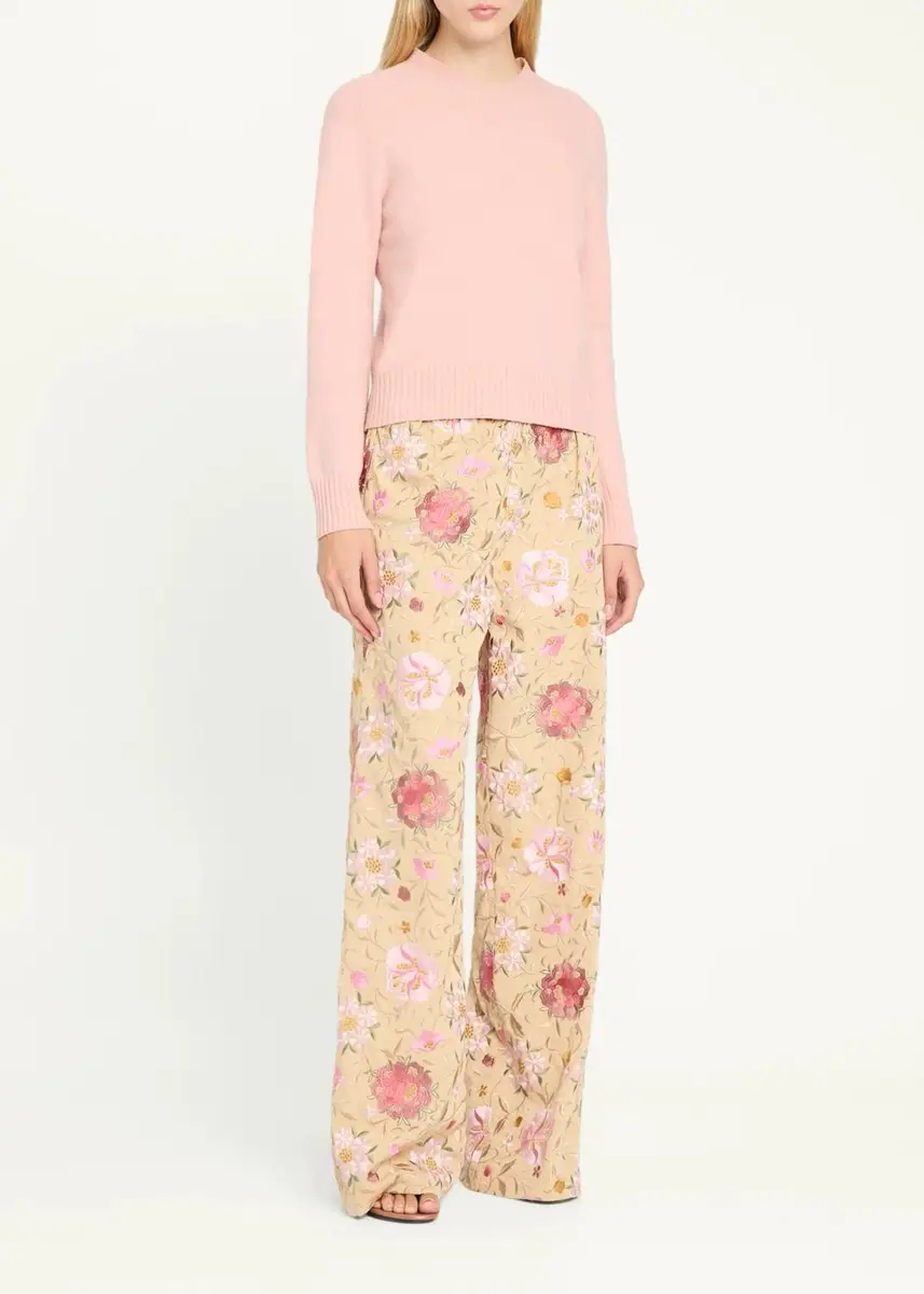 LoveShackFancy Janae Embroidered Wide-Leg Pants | Thumbnail 2 LoveShackFancy Janae Embroidered Wide-Leg Pants | Thumbnail 2