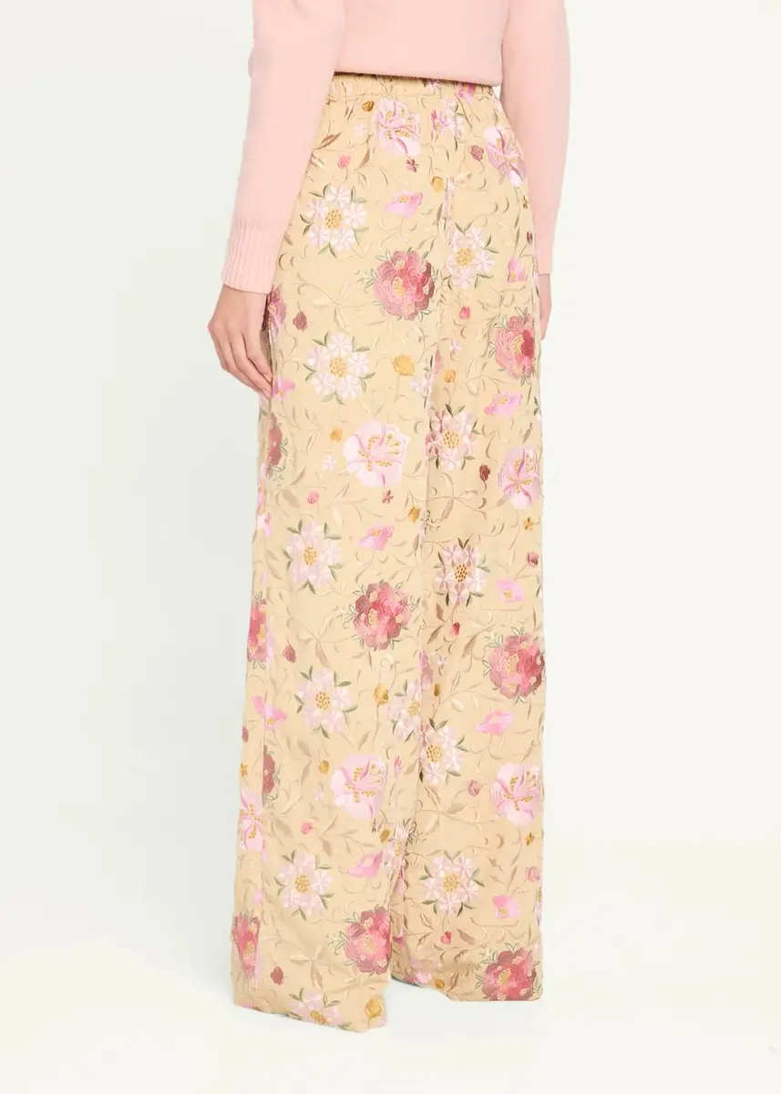 LoveShackFancy Janae Embroidered Wide-Leg Pants | Thumbnail 3 LoveShackFancy Janae Embroidered Wide-Leg Pants | Thumbnail 3