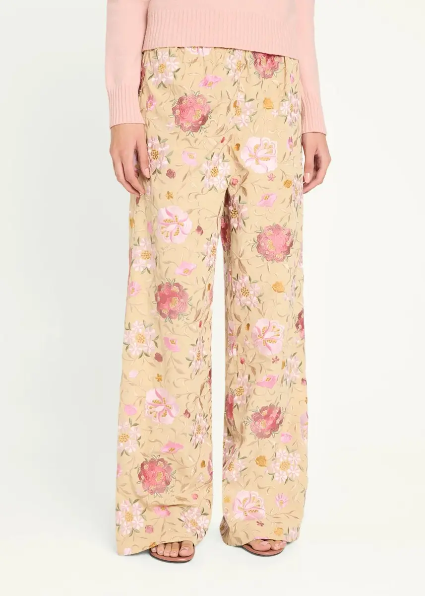 LoveShackFancy Janae Embroidered Wide-Leg Pants | Thumbnail 4 LoveShackFancy Janae Embroidered Wide-Leg Pants | Thumbnail 4