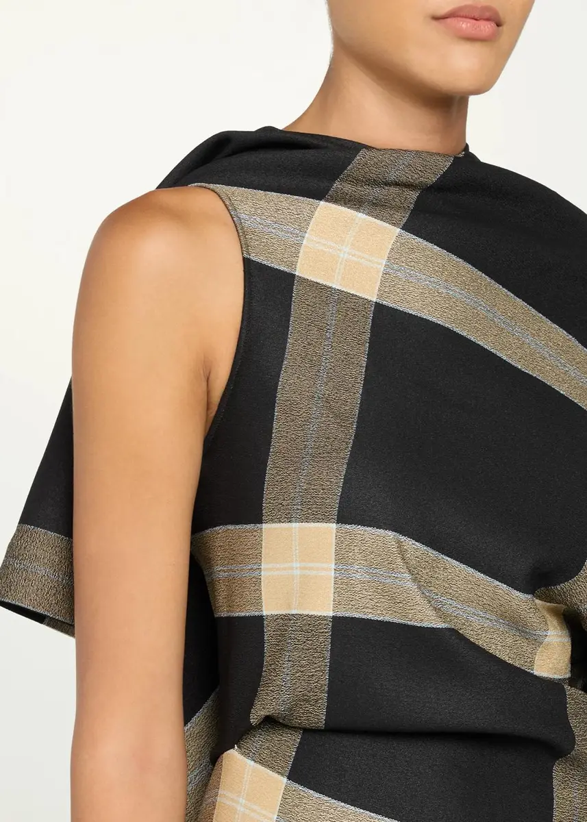 Loewe Draped Check Dress | Thumbnail 5 Loewe Draped Check Dress | Thumbnail 5