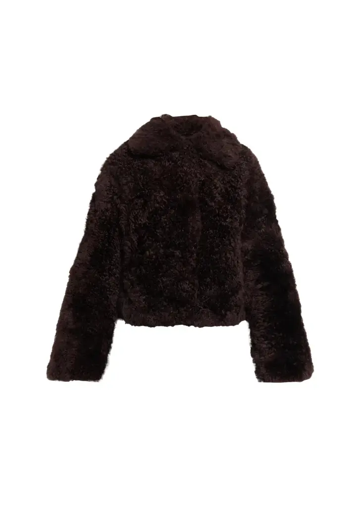Yves Salomon Goat Fur Short Coat