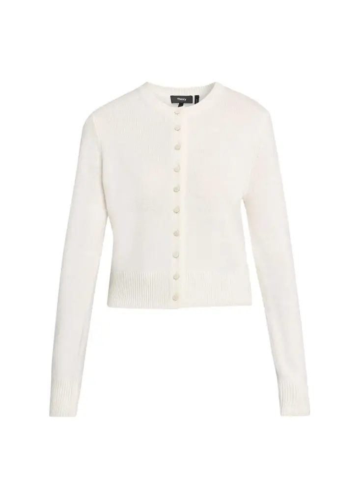 Theory Crewneck Cashmere Cardigan
