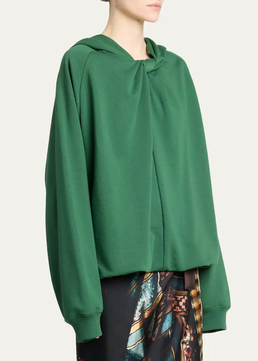 Dries Van Noten Hadella Knotted Cotton Hoodie | Thumbnail 4