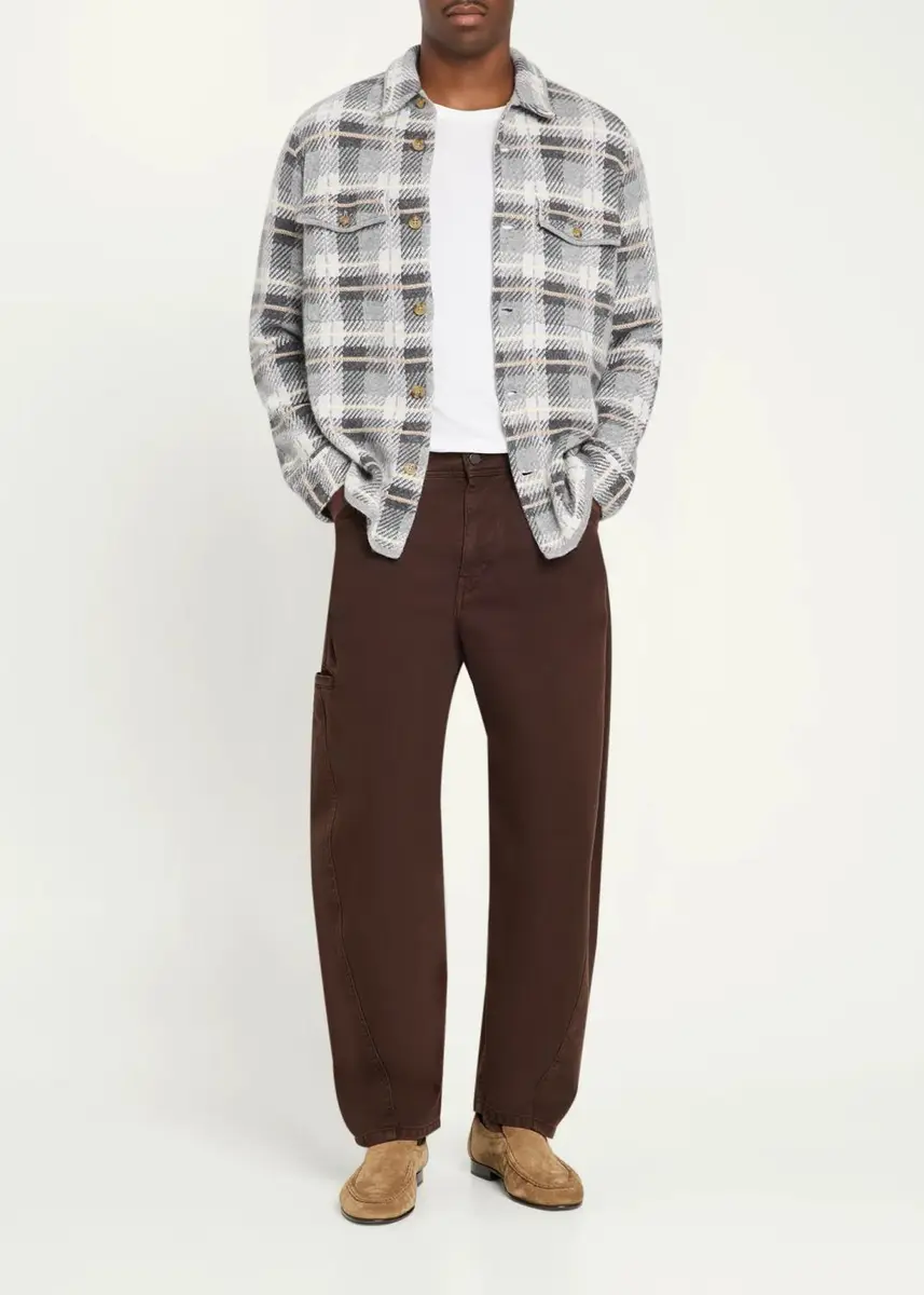 Guest In Residence Men's Plaid Cashmere Shirt | Thumbnail 2