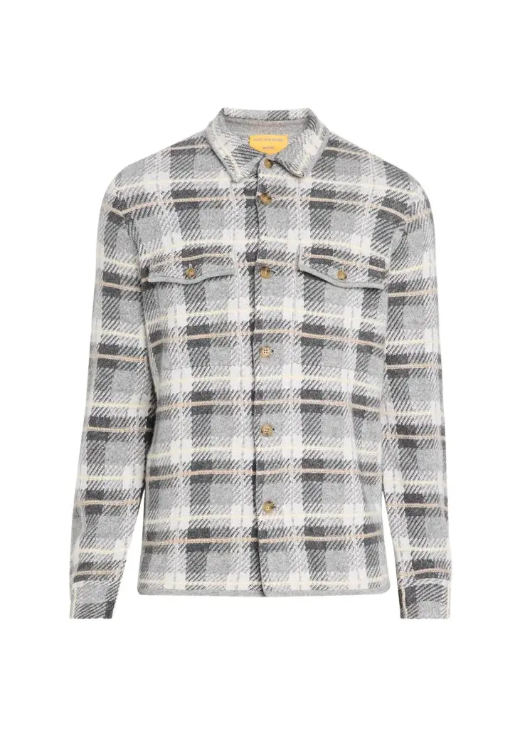 Guest In Residence Men's Plaid Cashmere Shirt