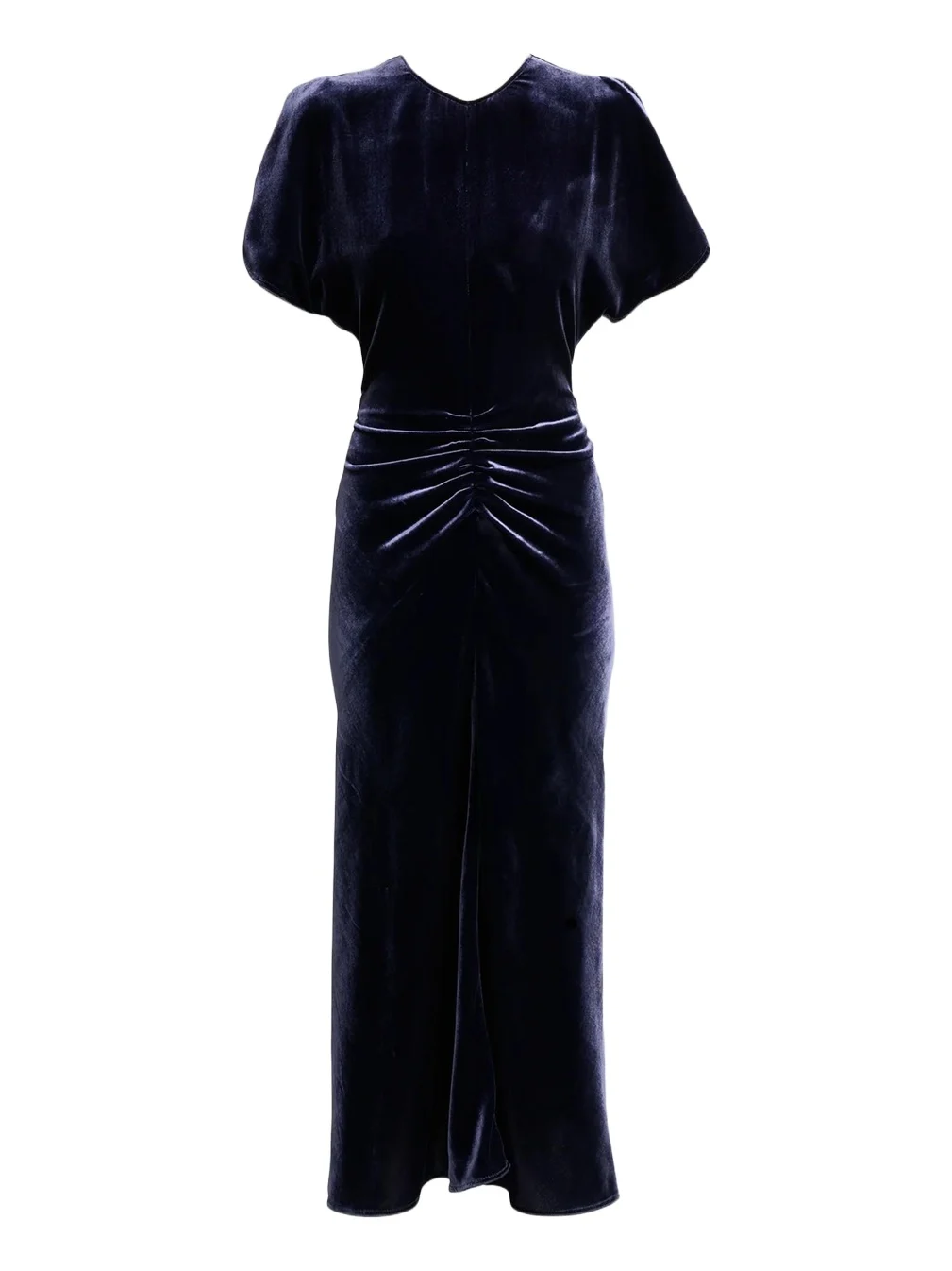 Bela Ruched Velvet Midi Dress Bela Ruched Velvet Midi Dress