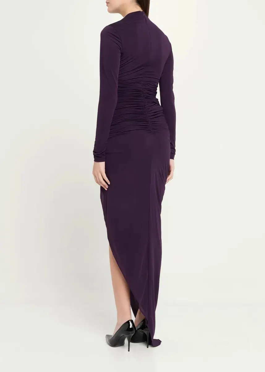 Ronny Kobo Sera Draped Side-Slit Jersey Maxi Dress | Thumbnail 3 Ronny Kobo Sera Draped Side-Slit Jersey Maxi Dress | Thumbnail 3