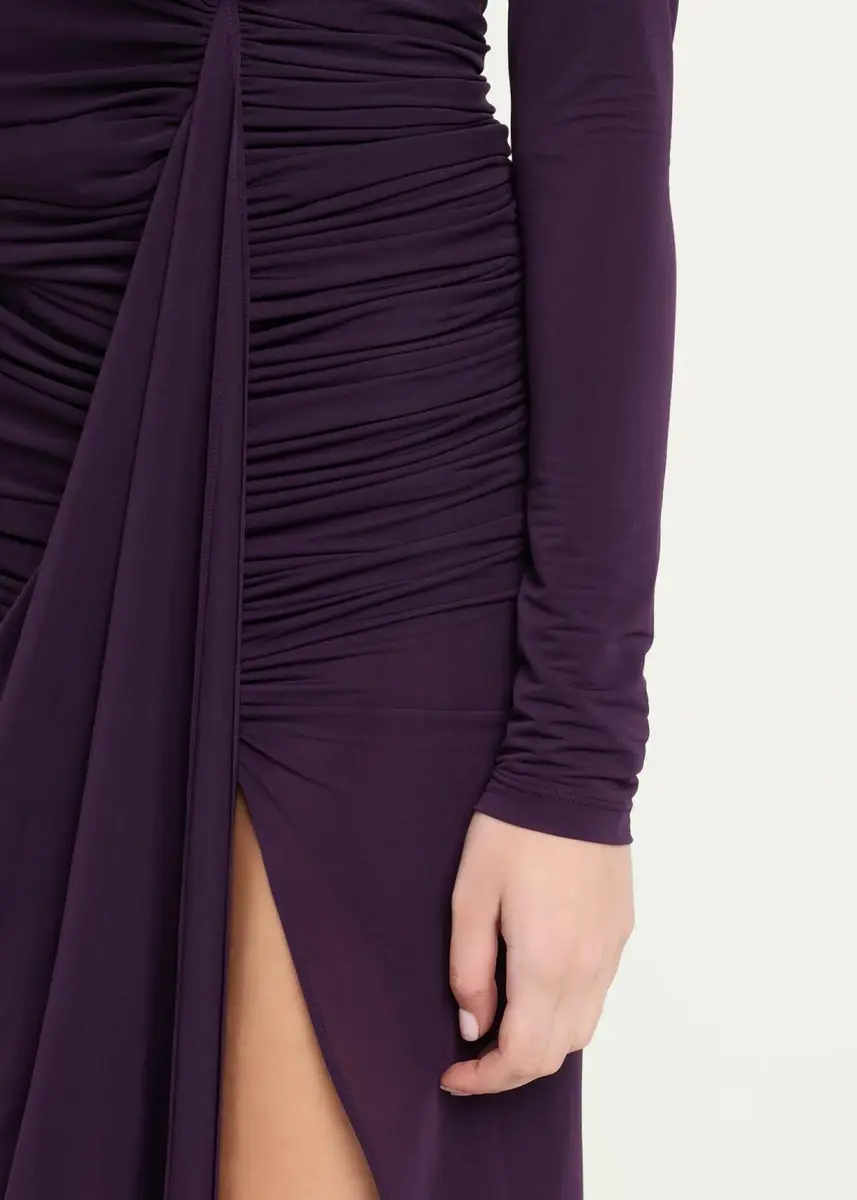 Ronny Kobo Sera Draped Side-Slit Jersey Maxi Dress | Thumbnail 5 Ronny Kobo Sera Draped Side-Slit Jersey Maxi Dress | Thumbnail 5