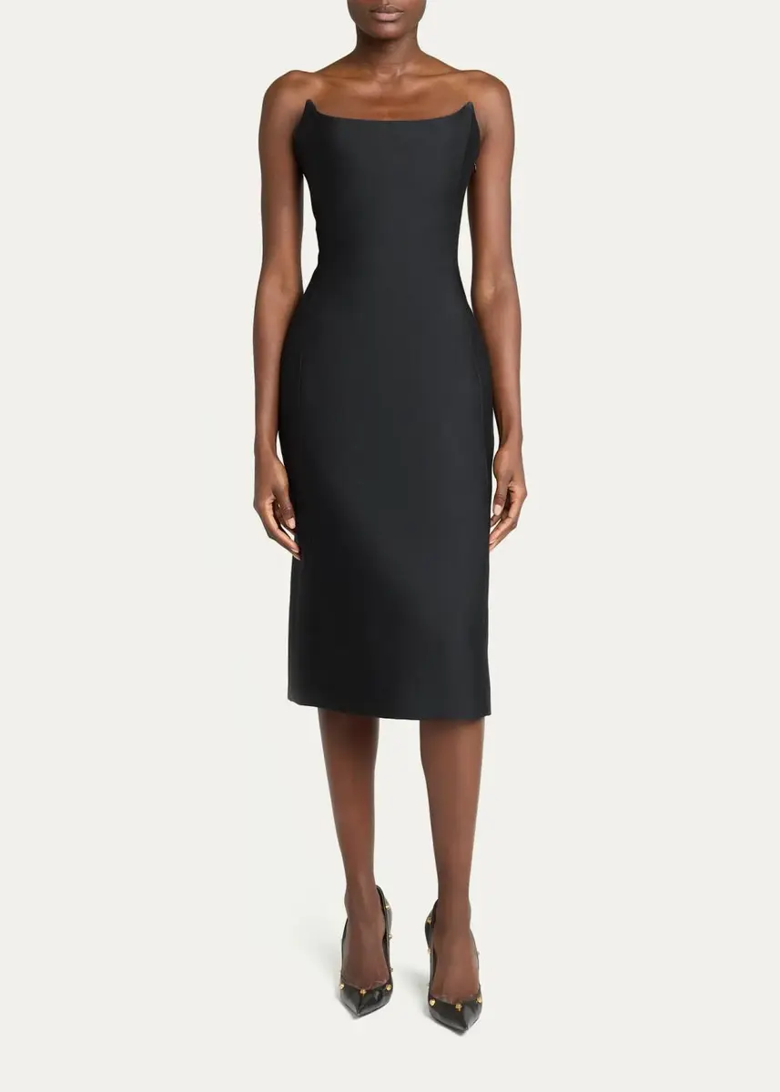 Balenciaga Bustier Midi Dress | Thumbnail 2 Balenciaga Bustier Midi Dress | Thumbnail 2