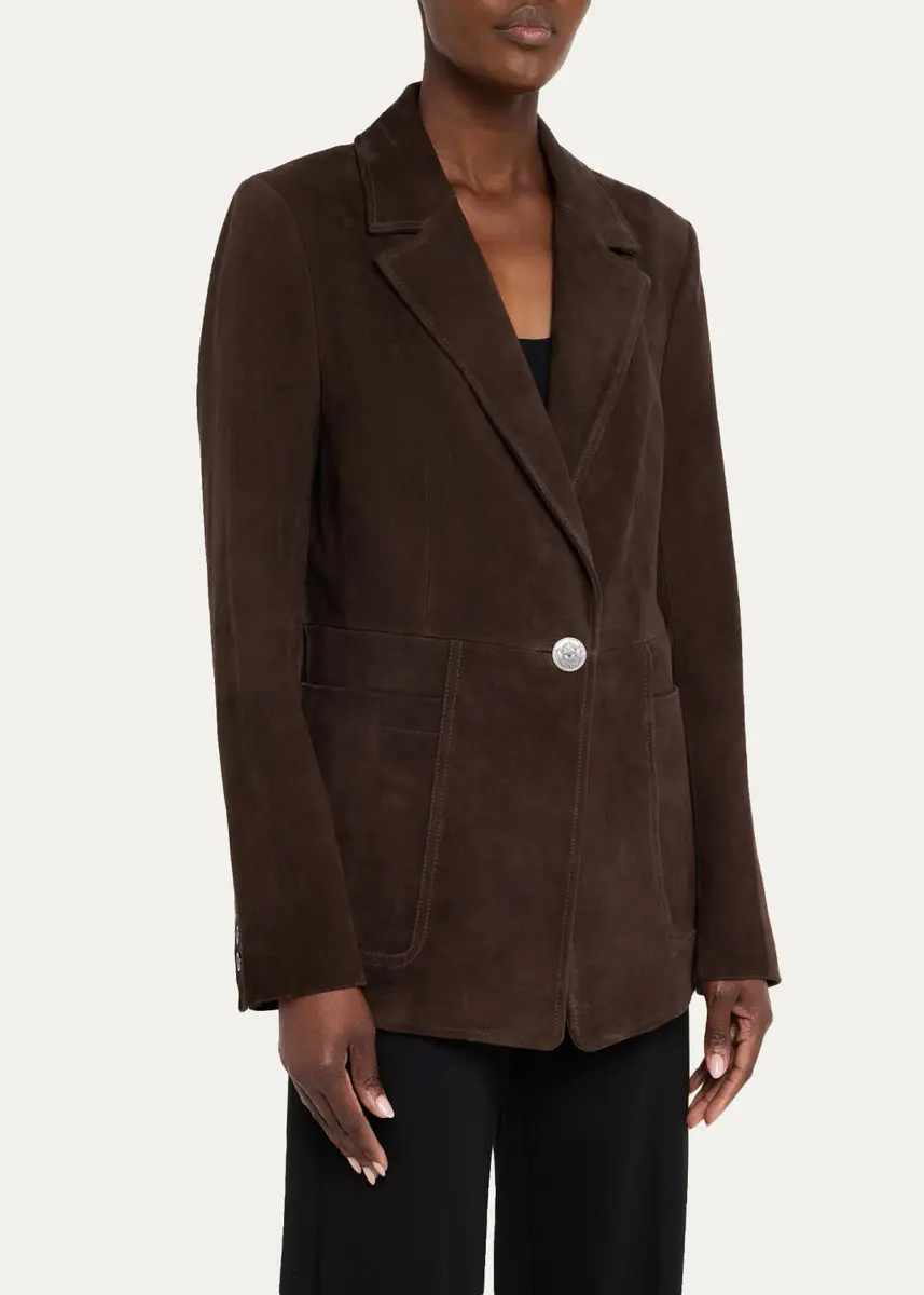 Kobi Halperin Claudia Single-Button Suede Jacket | Thumbnail 4 Kobi Halperin Claudia Single-Button Suede Jacket | Thumbnail 4