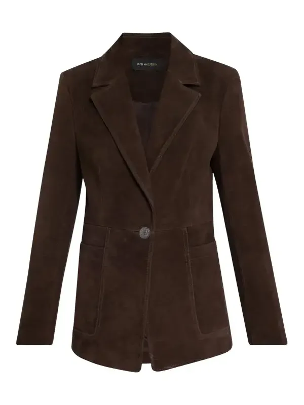 Claudia Single-Button Suede Jacket