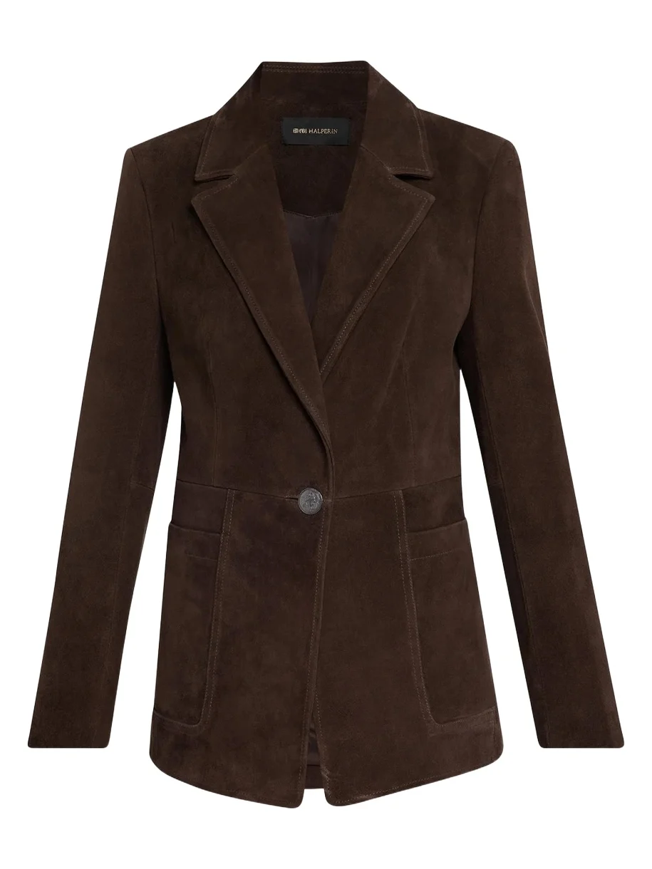 Kobi Halperin Claudia Single-Button Suede Jacket