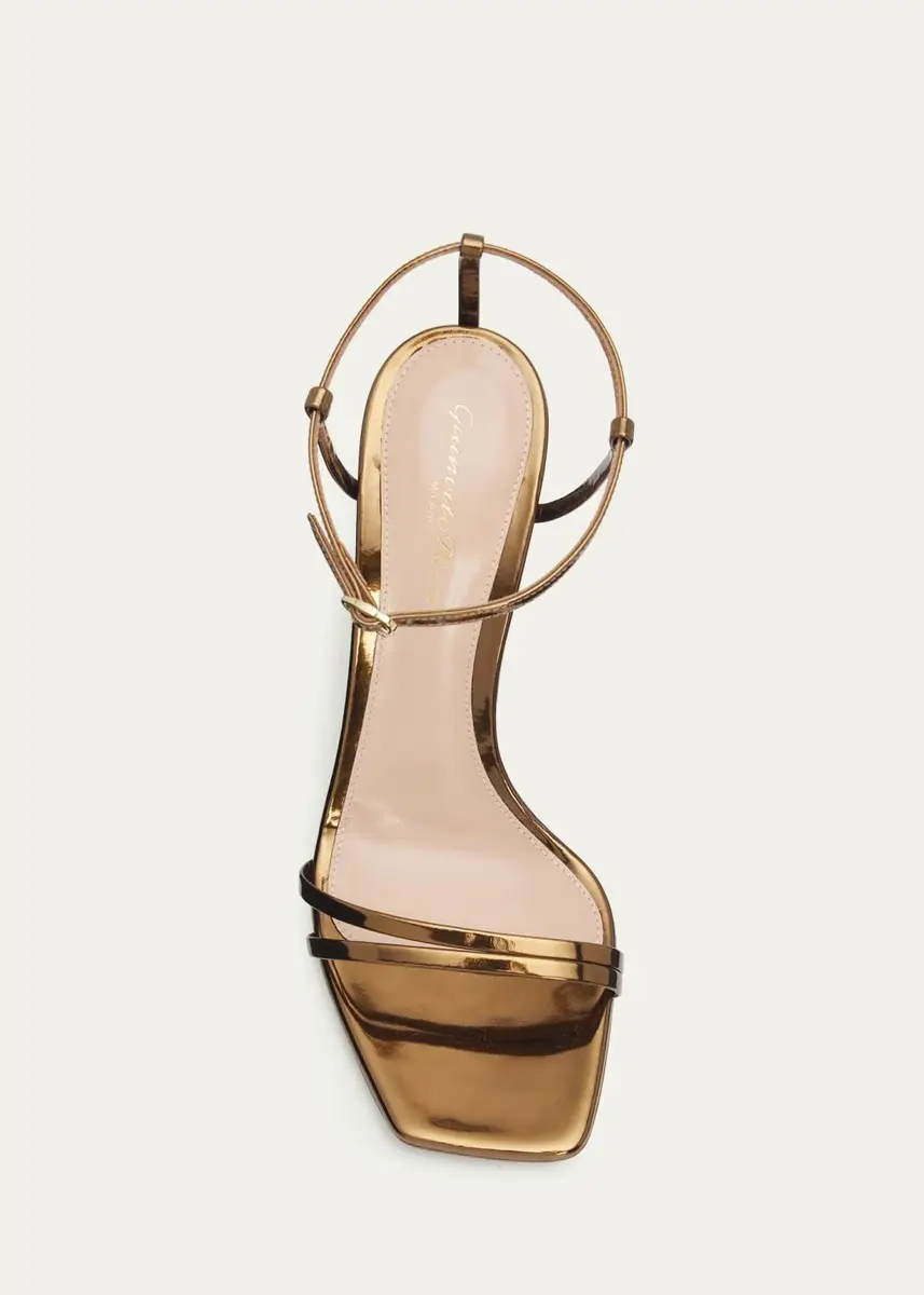 Gianvito Rossi 95mm Metallic Leather Ankle-Strap Sandals | Thumbnail 5 Gianvito Rossi 95mm Metallic Leather Ankle-Strap Sandals | Thumbnail 5